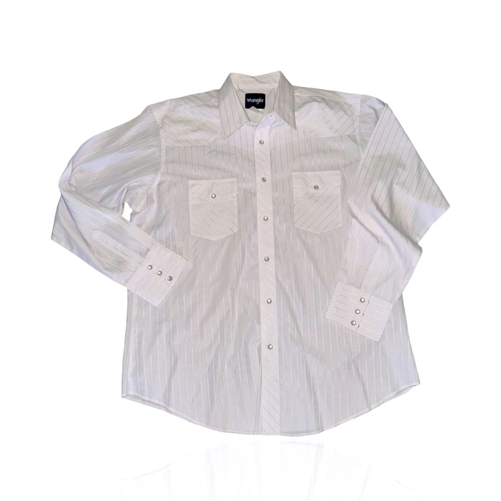 Wrangler Vintage Style Pearl Snap Cowboy Dress Shirt: Mens XL: GUC: RODEO